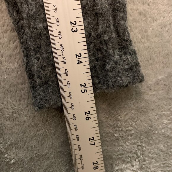 Ruby Moon Women Minimalist Cozy Soft Lagenlook Wool Blend Striped Sweater L Gray - Picture 9 of 10